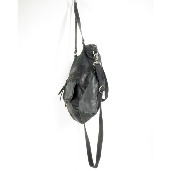 The Sak Venata Leather Convertible Bag Womens Foldover Tote Black - Picture 4 of 10